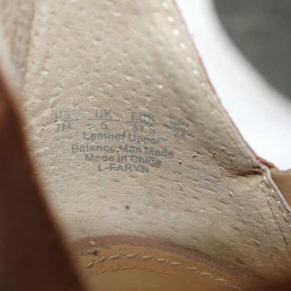 Franco Sarto Womens Faryn Sandal Size 7 Whiskey Brown Leather Wedge Gladiator - Picture 12 of 12